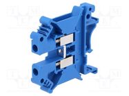 Splice terminal: rail; 0.2÷4mm2; ways: 1; terminals: 2; blue; PC DEGSON ELECTRONICS