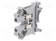 Splice terminal: rail; 0.2÷4mm2; ways: 1; terminals: 2; grey; PC DEGSON ELECTRONICS