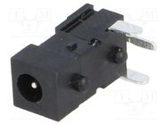 Connector: DC supply; socket; male; 0.65mm; 0.65mm; THT; angled 90° NINIGI