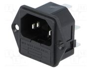 Connector: AC supply; socket; male; 10A; 250VAC; IEC 60320; C14 (E) BULGIN