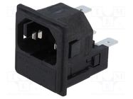 Connector: AC supply; socket; male; 10A; 250VAC; IEC 60320; C14 (E) BULGIN