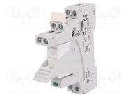 Relay: interface; DPDT; Ucoil: 12VDC; 8A; 8A/230VAC; 8A/24VDC; PI84 RELPOL