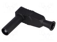 Connector: 4mm banana; plug; 20A; 1kVAC; black; insulated; 2.5mm2 ELECTRO-PJP