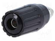 Connector: 4mm banana; socket; 25A; 30VAC; 60VDC; black; M4; crimped HIRSCHMANN T&M