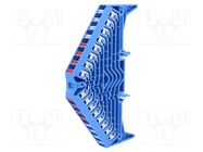 Splice terminal: rail; 1.5mm2; ways: 8; terminals: 32; blue; 250VAC WEIDMÜLLER