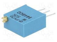 Potentiometer: mounting; vertical; 50kΩ; 500mW; THT; ±10%; linear BOURNS