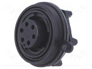 Connector: circular; socket; female; PIN: 6; 5A; 250V; IP68; UL94V-0 BULGIN