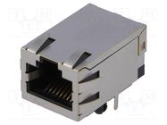 Connector: RJ45; socket; PIN: 8; shielded; gold-plated; Layout: 8p8c AMPHENOL COMMUNICATIONS SOLUTIONS