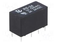 Relay: electromagnetic; DPDT; Ucoil: 24VDC; Icontacts max: 2A; RS Recoy/RAYEX ELECTRONICS