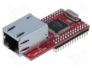 Module: Ethernet; Comp: W5100; 3.3VDC; SPI; 2mm WIZNET