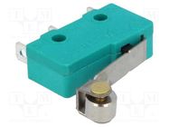 Microswitch SNAP ACTION; 5A/250VAC; with lever (with roller) 