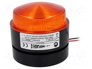 Signaller: lighting; flashing light; orange; X80; 24VDC; IP67; 40mA MOFLASH SIGNALLING