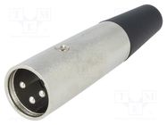 Connector: XLR; plug; male; PIN: 3; straight; for cable NINIGI