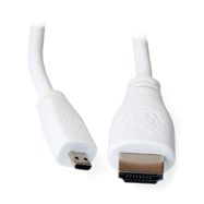 MicroHDMI cable - HDMI 2.0 original for Raspberry Pi 4/5 - 2m - white