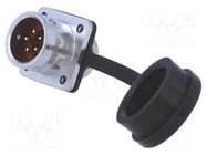 Socket; SF12; male; PIN: 5; IP67; 5A; soldering; 180V; 0.75mm2 WEIPU