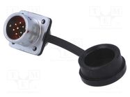 Socket; SF12; male; PIN: 7; IP67; 5A; soldering; 125V; 0.75mm2 WEIPU