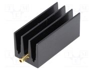 Heatsink: extruded; grilled; TO220; black; L: 35mm; W: 16mm; H: 16mm FISCHER ELEKTRONIK