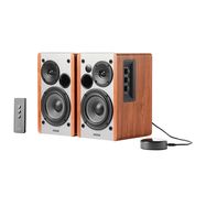 Speakers 2.0 Edifier R1280T with Smart Wi-Fi Audio Streamer WiiM Mini (brown), Edifier