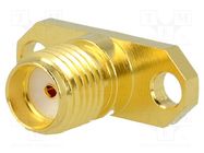 Connector: SMA; socket; female; straight; 50Ω; soldering; PTFE AMPHENOL RF