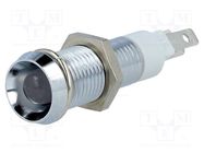 Indicator: LED; recessed; red/green; 24÷28VDC; Ø8.2mm; IP40; metal 