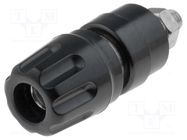 Connector: 4mm banana; socket; 35A; 30VAC; 60VDC; black; M4 HIRSCHMANN T&M