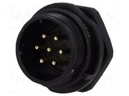 Connector: circular; socket; male; PIN: 7; IP68; SP21; 15A; 500V WEIPU