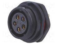 Connector: circular; socket; female; PIN: 5; IP68; SP21; 30A; 500V WEIPU