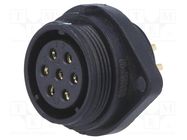 Socket; SP21; female; PIN: 7; IP68; 15A; soldering; 500V; 1.5mm2 WEIPU