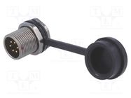 Socket; ST12; male; PIN: 6; IP67; 5A; soldering; 125V; 0.75mm2 WEIPU