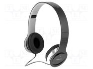 Headphones with microphone; black; Jack 3,5mm; 1.2m; 20÷20000Hz LOGILINK