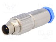 Connector: M9; plug; male; Plating: gold-plated; Urated: 60V; IP65 TE Connectivity