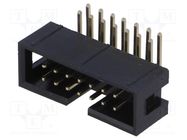 Connector: IDC; socket; male; PIN: 14; angled 90°; THT; gold-plated Amphenol Communications Solutions