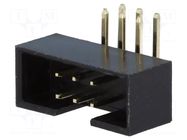 Connector: IDC; socket; male; PIN: 6; angled 90°; THT; 2mm; 2x3; black AMPHENOL COMMUNICATIONS SOLUTIONS