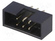 Connector: IDC; socket; male; PIN: 6; straight; THT; gold-plated; 2mm Amphenol Communications Solutions