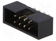 Connector: IDC; socket; male; PIN: 8; straight; THT; gold-plated; 2mm Amphenol Communications Solutions