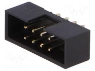 Connector: IDC; socket; male; PIN: 8; straight; THT; 2mm; 2x4; black AMPHENOL COMMUNICATIONS SOLUTIONS