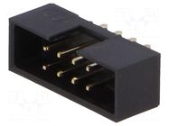 Connector: IDC; socket; male; PIN: 8; straight; THT; 2mm; 2x4; black AMPHENOL COMMUNICATIONS SOLUTIONS