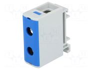 Splice terminal: rail; 160A; 1kV; screw terminal; blue; polyamide OUNEVA