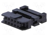 Connector: IDC; plug; female; PIN: 10; with cable clamp; IDC; 1mm AMPHENOL COMMUNICATIONS SOLUTIONS