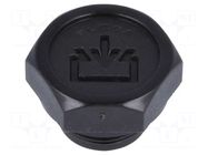Fill plug; without side hole; Thread: G 3/8"; Overall len: 16mm ELESA+GANTER