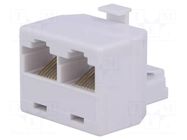 Splitter; Layout: 8p8c; RJ45 socket x2,RJ45 plug NINIGI