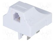 Adapter; RJ11 socket,WT4 plug; angled 90° 