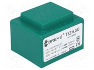 Transformer: encapsulated; 6VA; 230VAC; 18V; 18V; 166.6mA; 166.6mA BREVE TUFVASSONS