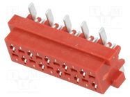 Wire-board; socket; female; PIN: 10; SMT; on PCBs; 30V; 1A; -40÷105°C AMPHENOL COMMUNICATIONS SOLUTIONS