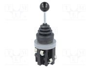 Joystick; Stabl.pos: 4; DC load @R: 2.2A/110VDC; -20÷50°C; Ø30mm 