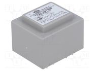 Transformer: encapsulated; 2VA; 230VAC; 7.5V; 7.5V; 130mA; 130mA INDEL