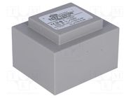 Transformer: encapsulated; 12VA; 230VAC; 15V; 15V; 400mA; 400mA; PCB 