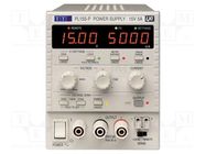 Power supply: laboratory; single-channel,linear; 0÷15VDC; 0÷5A AIM-TTI