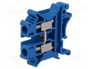 Splice terminal: rail; 0.2÷6mm2; ways: 1; terminals: 2; blue; 800V PHOENIX CONTACT