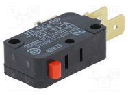 Microswitch SNAP ACTION; 16A/250VAC; 0.6A/125VDC; without lever OMRON Electronic Components